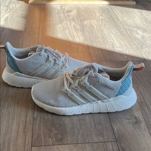 Adidas Gray & Teal Cloud Foam Sneakers